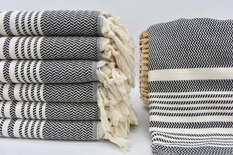 Custom Gifts, Personalized Turkish Towel, Thin towel, 70x40 Cotton Striped Towel, Hammam towel, Quick-dry travel peshtemal towel, Summer Towel - 1