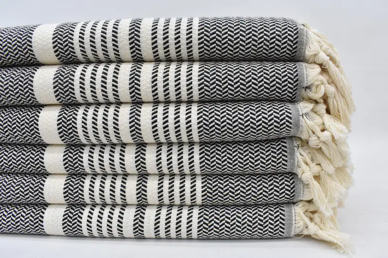 Custom Gifts, Personalized Turkish Towel, Thin towel, 70x40 Cotton Striped Towel, Hammam towel, Quick-dry travel peshtemal towel, Summer Towel - 2