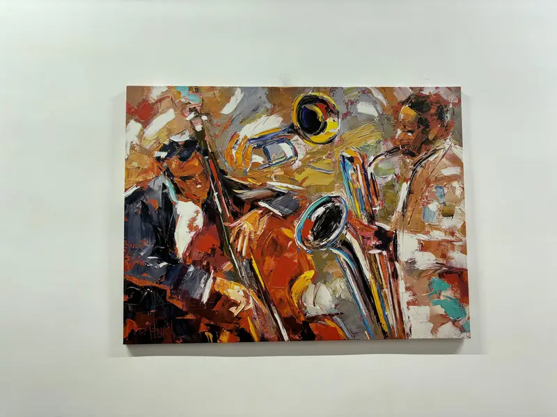 Abstract Jazz Art, African American Art, Jazz Artwork, Extra Large Canvas Wall Art, Contemporary Art, Music Room Decor, Jazz Poster Print - 2