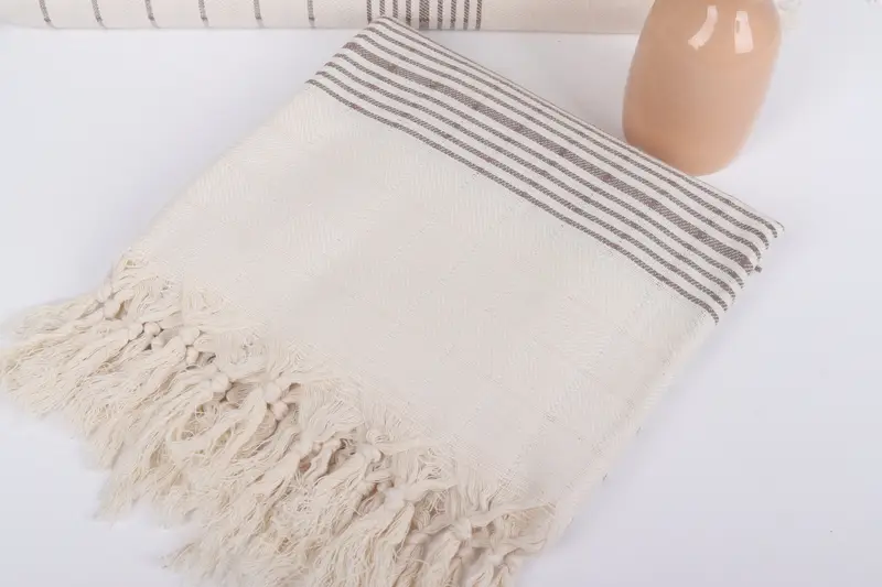 70x40 Cotton Striped Towel, Bachelorette Gifts, Housewarming Gift, Monogram Beach Towel, Absorbent Turkish peshtemal towel for beach use, Peshtemal - 5