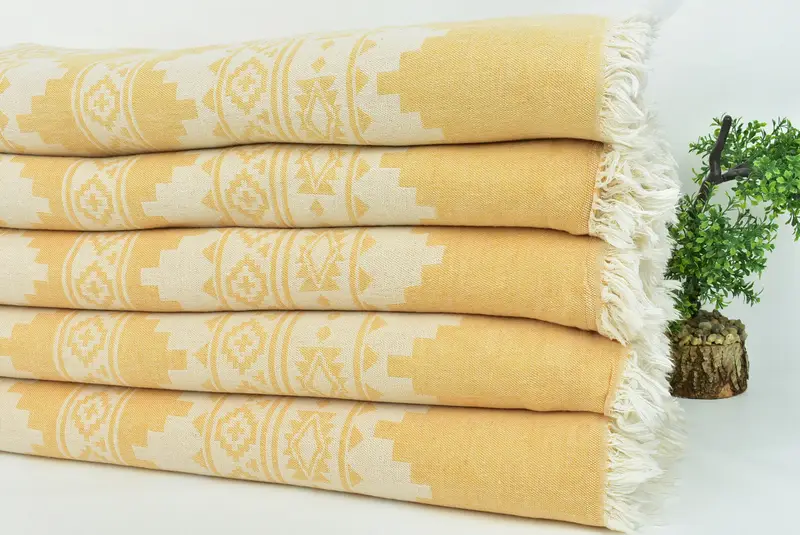 Wedding Favors, 92x80 Cotton Kilim Towel, Throw Blanket, Bachelorette Gifts, Bedspread Quenn, Custom Shower Curtain, Wedding Anniversary Gift - 4