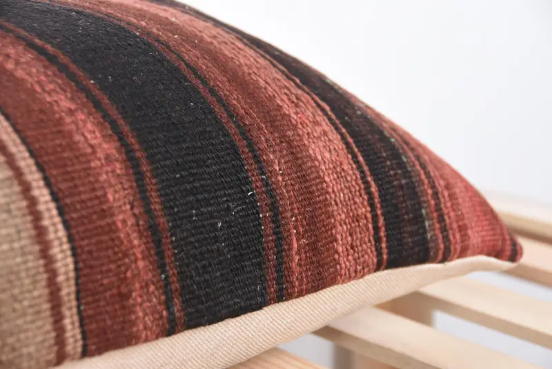 Cushion, Christmas Pillow Case, Kilim Pillow Cover, 16x48 Brown Pillow Sham, Vintage Pillow, Tribal Cushion Case, Boho Pillow - 7