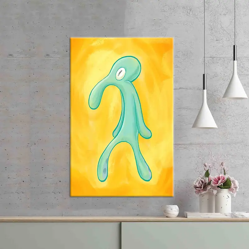 Cesur ve Atılgan Squidward Baskılı Kanvas: Sanatsal Zarafet Ortaya Çıktı