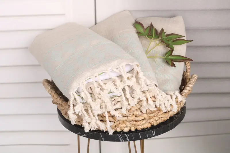 Sevgililer Günü Hediyesi, Konuk Havlusu, Türk El Havlusu, Eşsiz Hediye, Düğün Favorları, 40x20 Keten Kilim Tasarım Havlu, Türk Havlu El Havlusu - 5