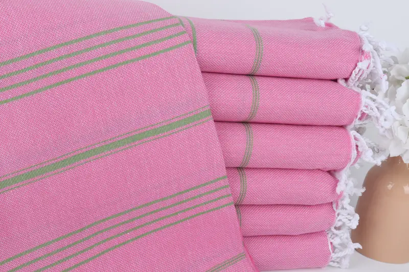 70x40 Cotton Striped Towel, Decorative Towel, Wedding Gift For Bride, Turkish towel, Quick-Dry Beach Towel, Turkish bath towel, Organic Cotton Towel - 1