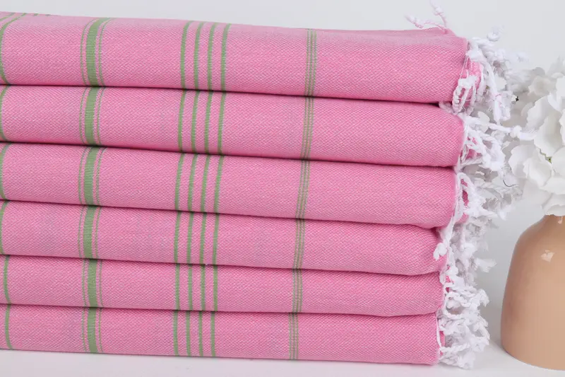 70x40 Cotton Striped Towel, Decorative Towel, Wedding Gift For Bride, Turkish towel, Quick-Dry Beach Towel, Turkish bath towel, Organic Cotton Towel - 3