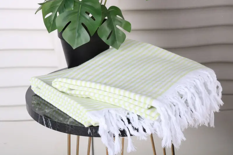 Organic Turkish towel, Personalized Turkish Towel, 68x36 Cotton Striped Towel, Home Decor Towel, Sand-resistant towel, Bachelorette Party Gifts - 3