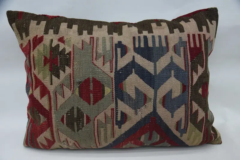 20x28 inch Turkish Moroccan Cushion, Geometric DesignerRed Cushion Cover - 1