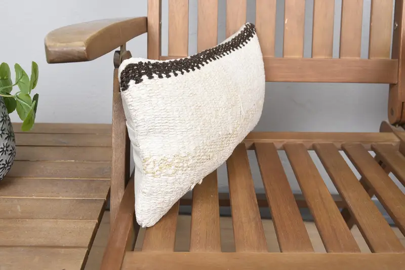Pillow Case, Boho Pillow Sham Cover, Wholesale Cushion Case, 8x16 Beige Cushion Case, Vintage Kilim Pillow, Kilim Pillow - 2