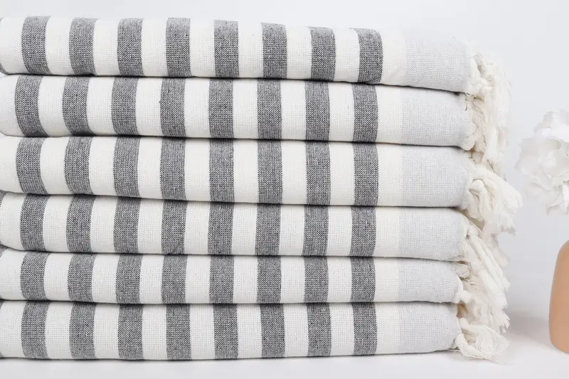 Sand-resistant towel, Best Friend Christmas Gift, 68x40 Cotton Striped Terry Towel, Beach Towel Bulk, Bachelor Gifts, Quick-dry peshtemal - 3