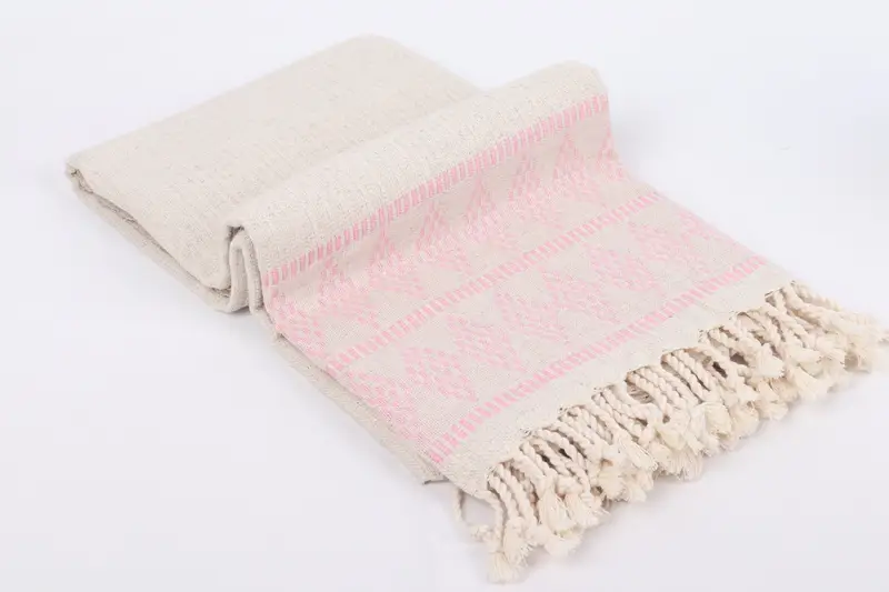 Personalized Gift, Handmade Turkish hammam towel, Handmade Gift, Embroidery Towel, Custom Wedding Gift, 70x36 Linen Kilim Design Towel, Hammam towel - 6