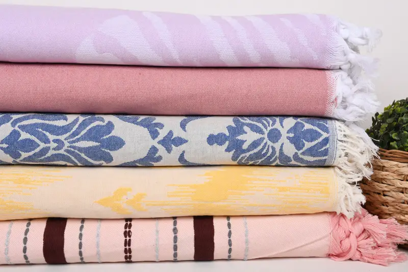 Bridesmaid Gifts, Embroidery Bedspread, Best Wedding Gift, Halloween Blanket, Wedding Favors, 80x60 Cotton Set of 5 Towel, Boho Throw Blankets - 3