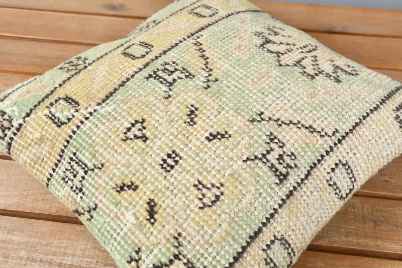 Decorative Throw Pillow Case, Interior Designer Pillow, 12x12 Green Cushion Cover, Pillow Cover, Home Decor Pillow, Natural Pillow, Pillow for Couch - 3