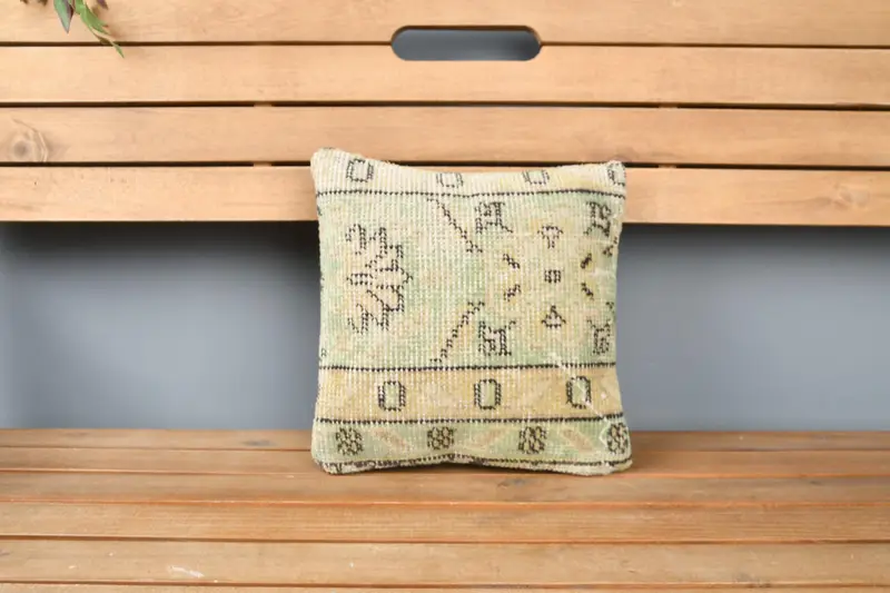 Decorative Throw Pillow Case, Interior Designer Pillow, 12x12 Green Cushion Cover, Pillow Cover, Home Decor Pillow, Natural Pillow, Pillow for Couch - 6