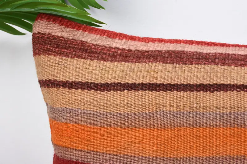 12x24 Red Cushion Case, Turkish Kilim Pillow, Lounge Throw Cushion Cover, Pillow Cover, Interior Designer Pillow, Boho Pillow Sham Cover - 2
