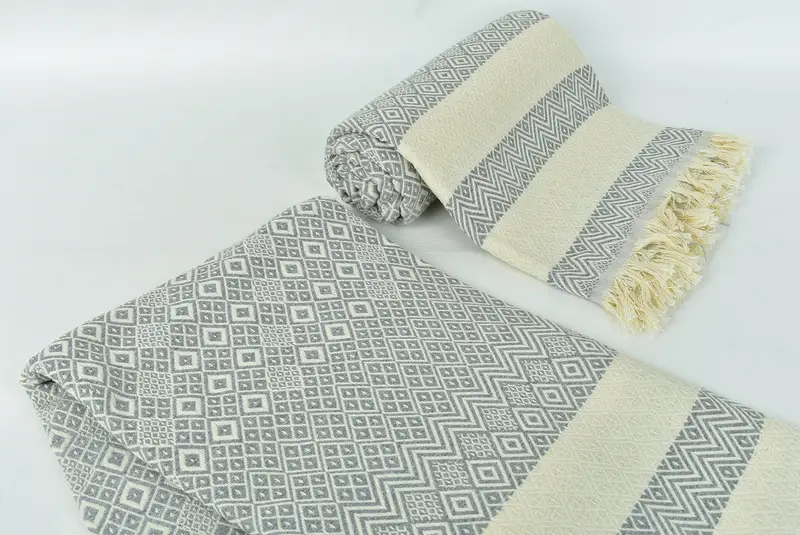 Custom Gifts, Sand-resistant towel, Guest Towel, 70x40 Cotton Diamond Towel, Custom Gift, Monogrammed Beach Towel, Soft and absorbent Turkish towel - 7