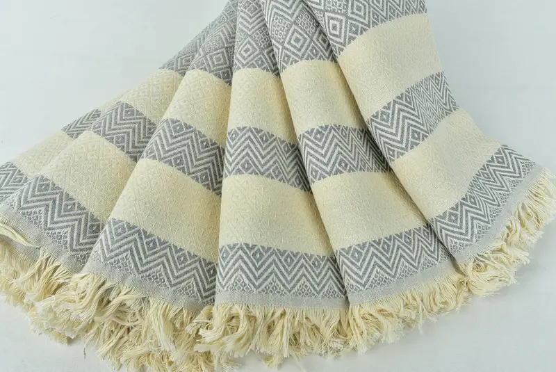 Custom Gifts, Sand-resistant towel, Guest Towel, 70x40 Cotton Diamond Towel, Custom Gift, Monogrammed Beach Towel, Soft and absorbent Turkish towel - 4
