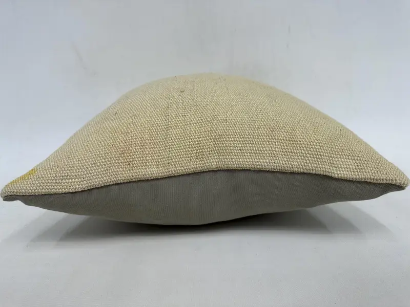 Turkish Pillow, Pillow for Couch, Cushion Cover, Crochet Pattern Cushion Case, Kilim Pillow, 18x18 Beige Cushion Case - 5