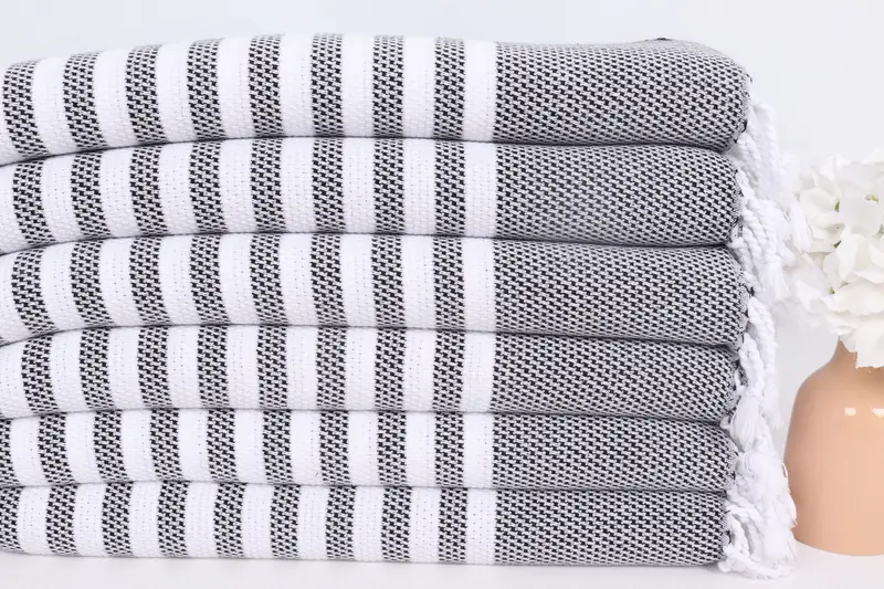 Gifts For Him, Wedding Favors, Boyfriend Gift, Monogram Hand Towel, Personalized Dish Towel, 44x24 Cotton Striped Towel, Best Friend Gift Ideas - 3