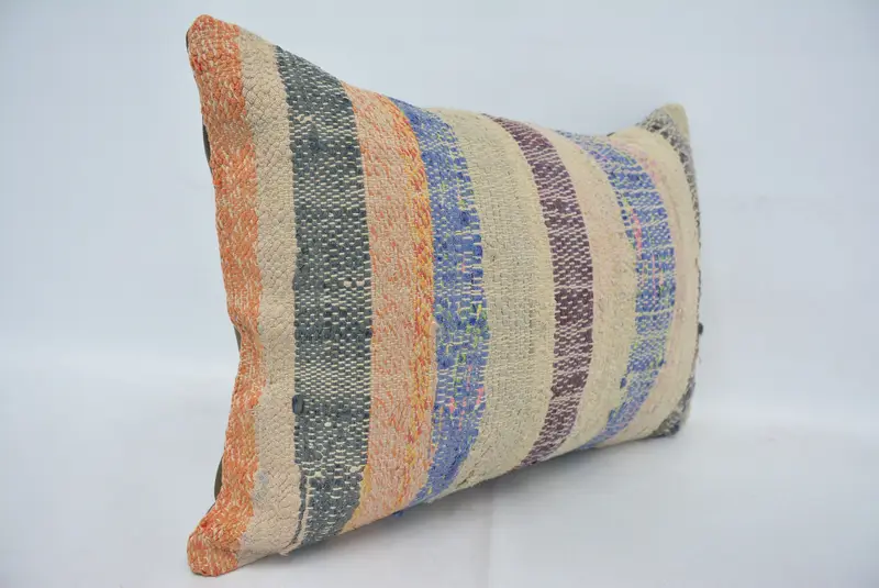 Kilim Pillow, Pattern Throw Pillow Case, Pillow Sham, Outdoor Pillow Sham, Turkish Pillow, 16x24 Blue Pillow Case, Pillow for Sofa - 3