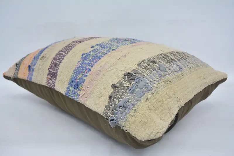 Kilim Pillow, Pattern Throw Pillow Case, Pillow Sham, Outdoor Pillow Sham, Turkish Pillow, 16x24 Blue Pillow Case, Pillow for Sofa - 6