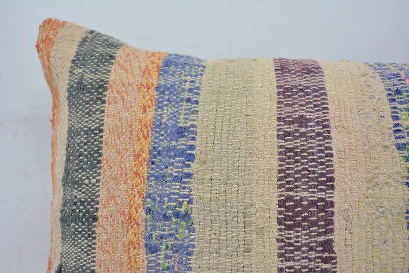 Kilim Pillow, Pattern Throw Pillow Case, Pillow Sham, Outdoor Pillow Sham, Turkish Pillow, 16x24 Blue Pillow Case, Pillow for Sofa - 2