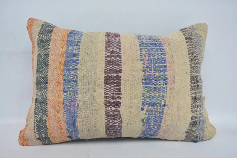 Kilim Pillow, Pattern Throw Pillow Case, Pillow Sham, Outdoor Pillow Sham, Turkish Pillow, 16x24 Blue Pillow Case, Pillow for Sofa - 1