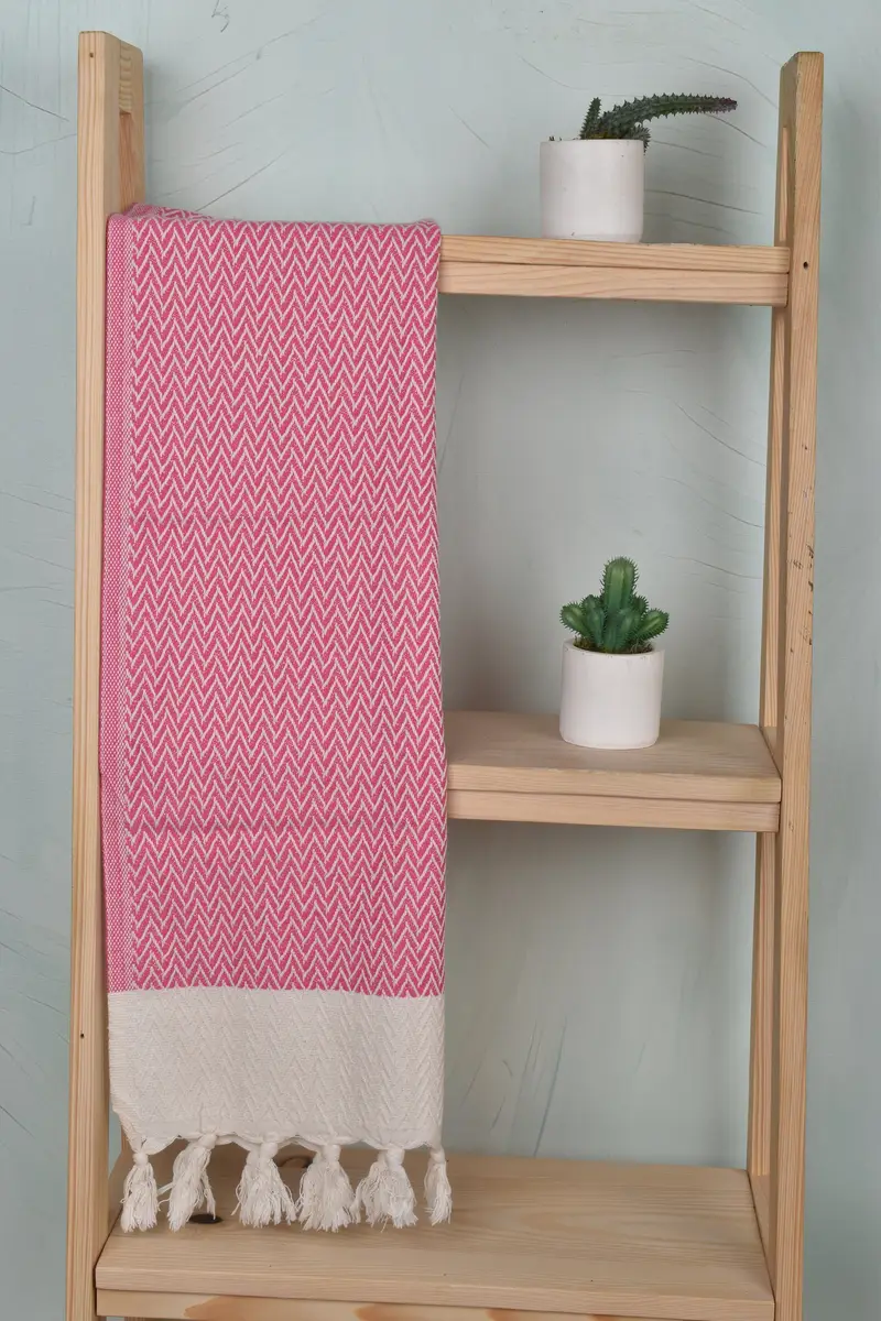 Bridesmaid Towel, Monogram Kitchen Towel, Bride Gift, Kitchen Towel, 34x18 Cotton Zigzag Design Towel, Organic Tea Towel, Personalized Kitchen Towel - 8