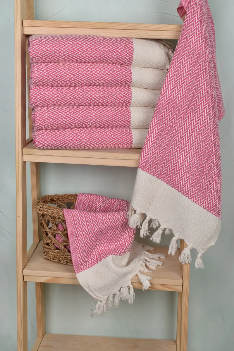 Bridesmaid Towel, Monogram Kitchen Towel, Bride Gift, Kitchen Towel, 34x18 Cotton Zigzag Design Towel, Organic Tea Towel, Personalized Kitchen Towel - 3