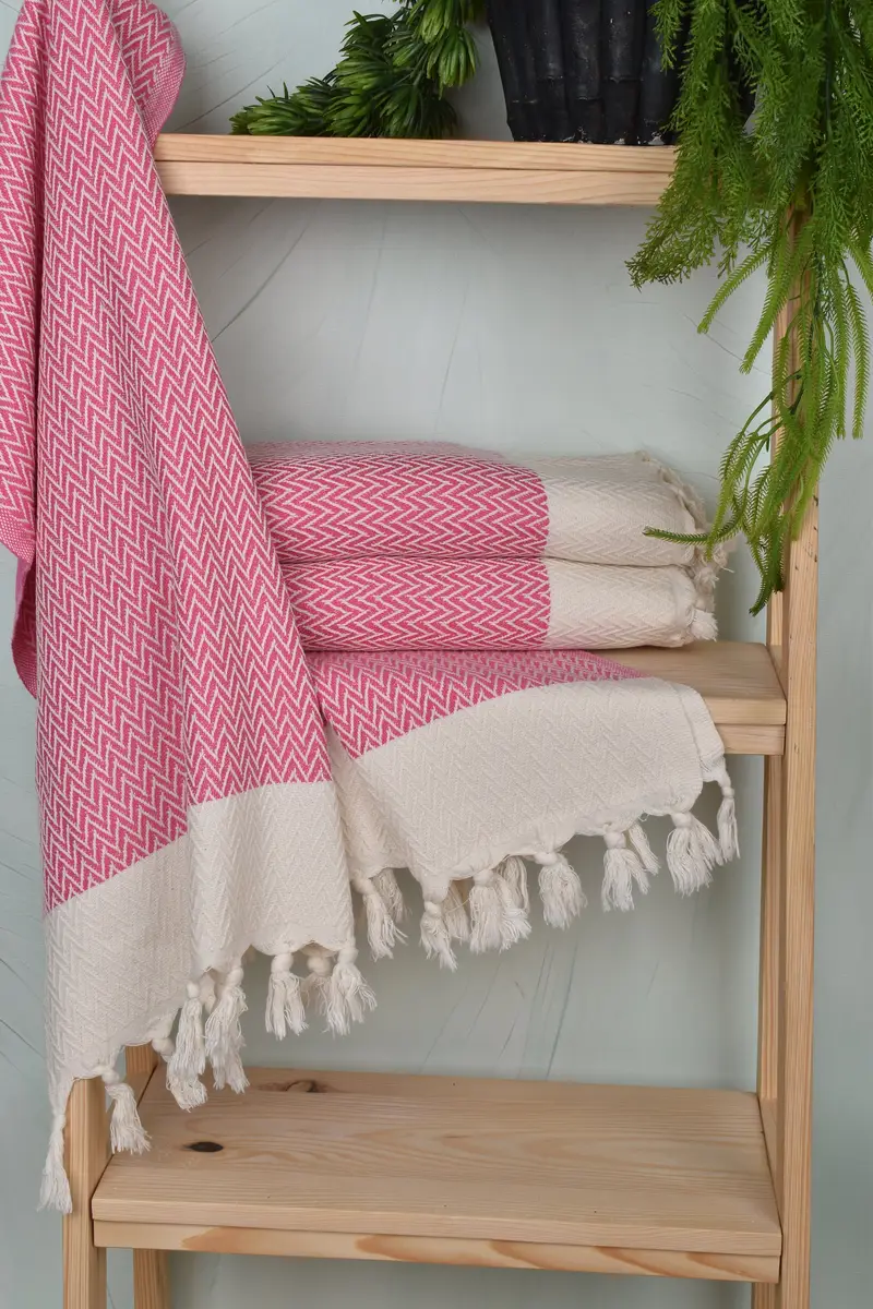 Bridesmaid Towel, Monogram Kitchen Towel, Bride Gift, Kitchen Towel, 34x18 Cotton Zigzag Design Towel, Organic Tea Towel, Personalized Kitchen Towel - 6