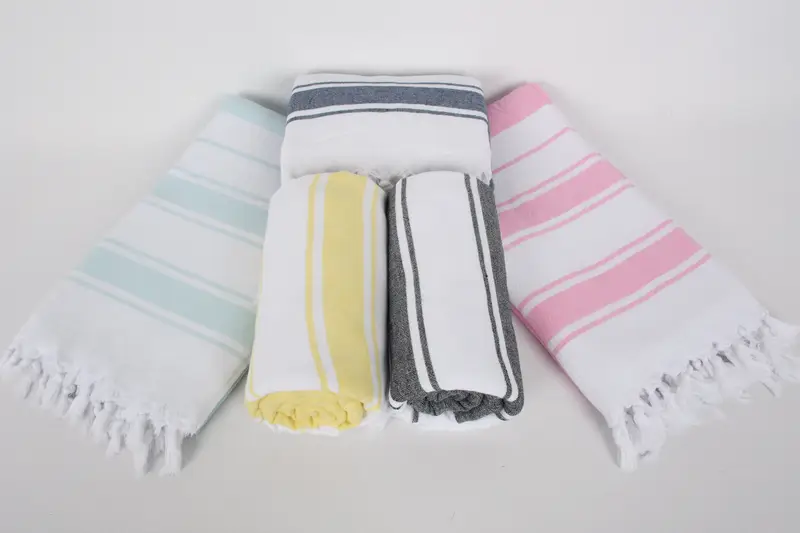 64x36 Cotton Striped Terry Towel, Gym Towel, Embroidered Beach Towel, Bachelorette Party Favors, Turkish hand towel, Gift For Coworker, Wedding Gift - 8