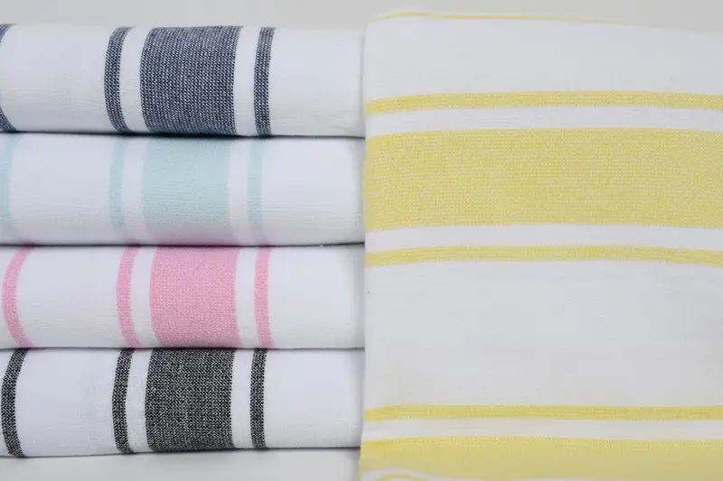 64x36 Cotton Striped Terry Towel, Gym Towel, Embroidered Beach Towel, Bachelorette Party Favors, Turkish hand towel, Gift For Coworker, Wedding Gift - 1
