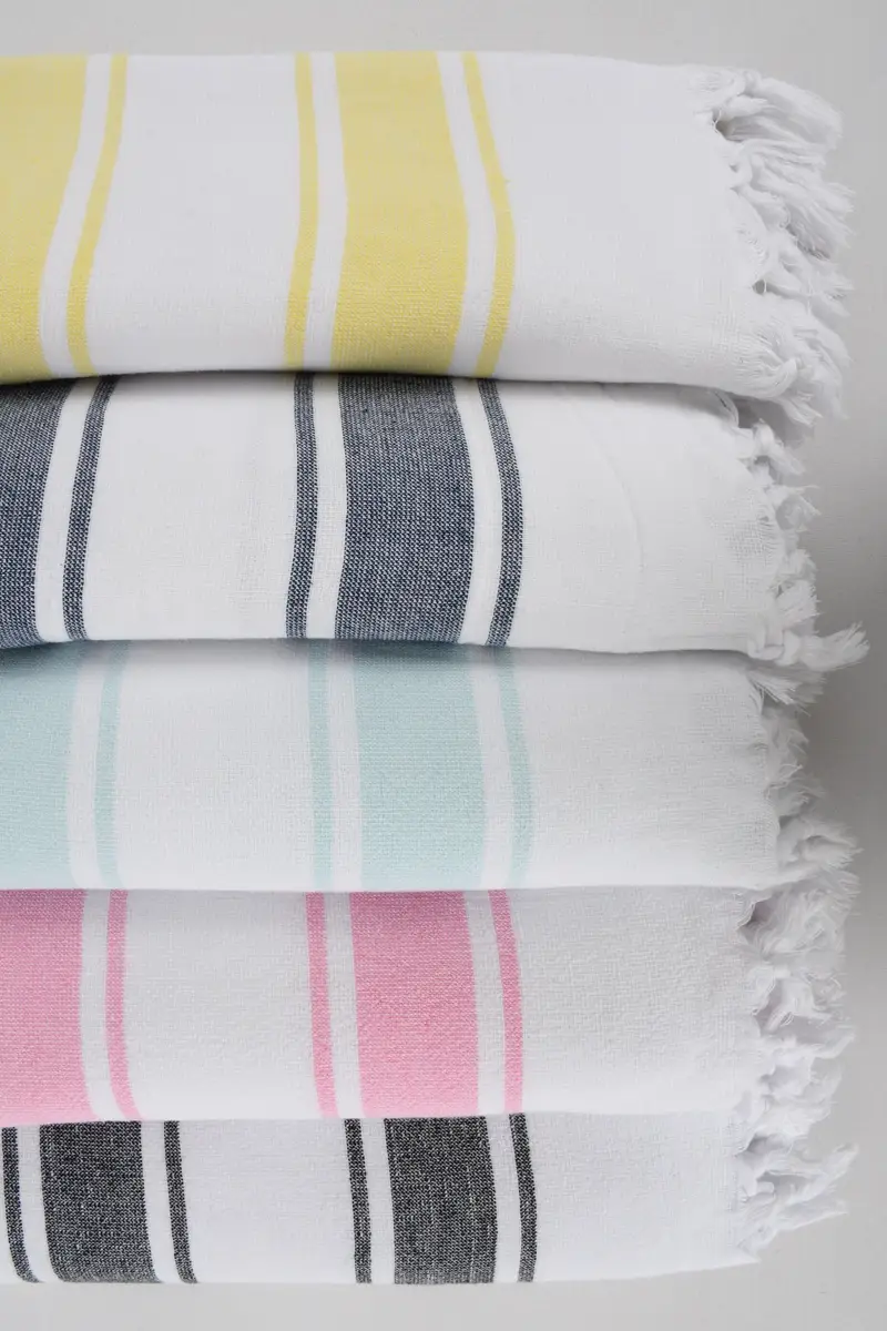 64x36 Cotton Striped Terry Towel, Gym Towel, Embroidered Beach Towel, Bachelorette Party Favors, Turkish hand towel, Gift For Coworker, Wedding Gift - 3
