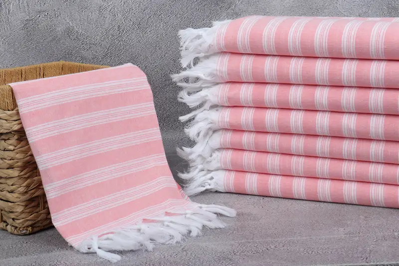 Authentic Turkish hammam peshtemal, Organic Beach Towel, Bachelorette Gifts, Travel towel, Gift For Him, Home Gift, 70x40 Cotton Striped Towel - 3