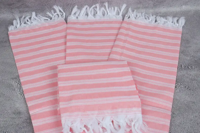 Authentic Turkish hammam peshtemal, Organic Beach Towel, Bachelorette Gifts, Travel towel, Gift For Him, Home Gift, 70x40 Cotton Striped Towel - 4