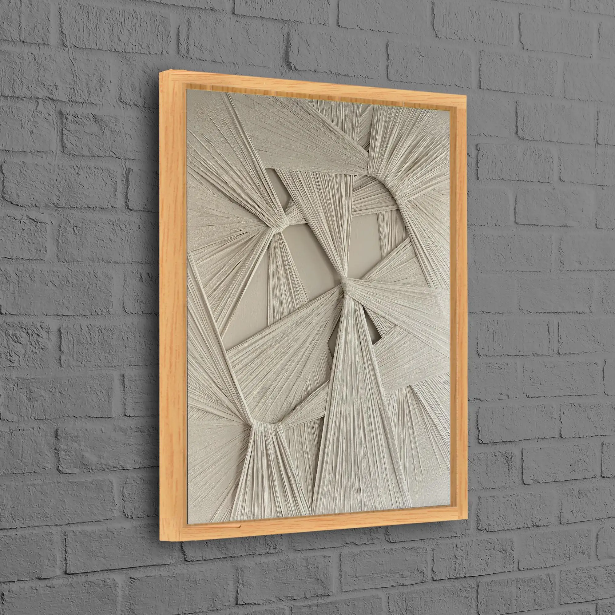 Trendy Abstract Canvas: Elegant, Minimal, Fabric-Inspired Print - 1
