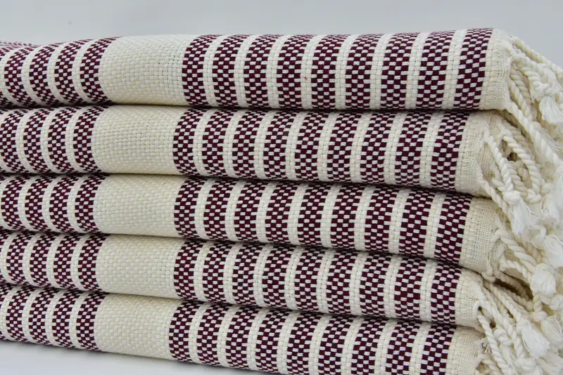 Bachelorette Party Gift, Turkish hand towel, 70x40 Cotton Striped Towel, Turkish Towel Set, Personalized Gifts, Valentines Day Gift For Him - 2