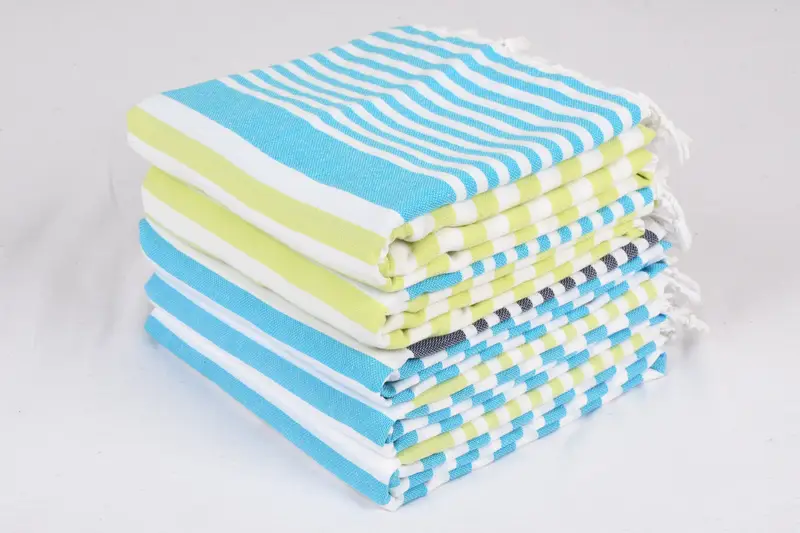 Valentines Day Gift Idea, 84x64 Cotton Striped Towel, Monogram Blanket, Wedding Anniversary Gift, Bachelorette Gifts, Bridesmaid Gifts - 1
