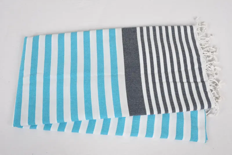 Valentines Day Gift Idea, 84x64 Cotton Striped Towel, Monogram Blanket, Wedding Anniversary Gift, Bachelorette Gifts, Bridesmaid Gifts - 5