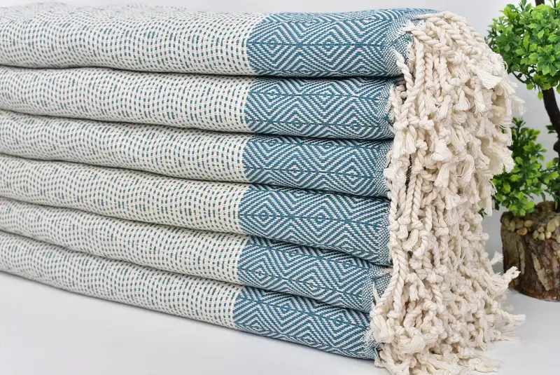 Custom Gift, 70x40 Cotton Diamond Towel, Personalized Turkish Towel, Quick-Dry Beach Towel, Memorial Gift, Extra large Turkish bath towel - 3