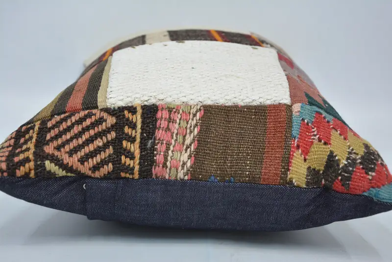 Cushion, Turkish Corner Cushion Cover, 16x24 Beige Pillow Sham, Kilim Rug Pillow Case, Home Decor Pillow, Vintage Kilim Pillow, Boho Pillow - 5