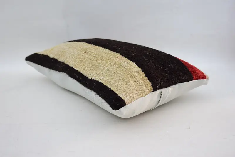 Antik Yastıklar, Yastık Sham, 12x20 Kahverengi Yastık, Boho Yastık Sahtesi, Türk Yastığı, Aksan Yastık Kılıfı, Kanepe Destek Yastık Kılıfı - 6