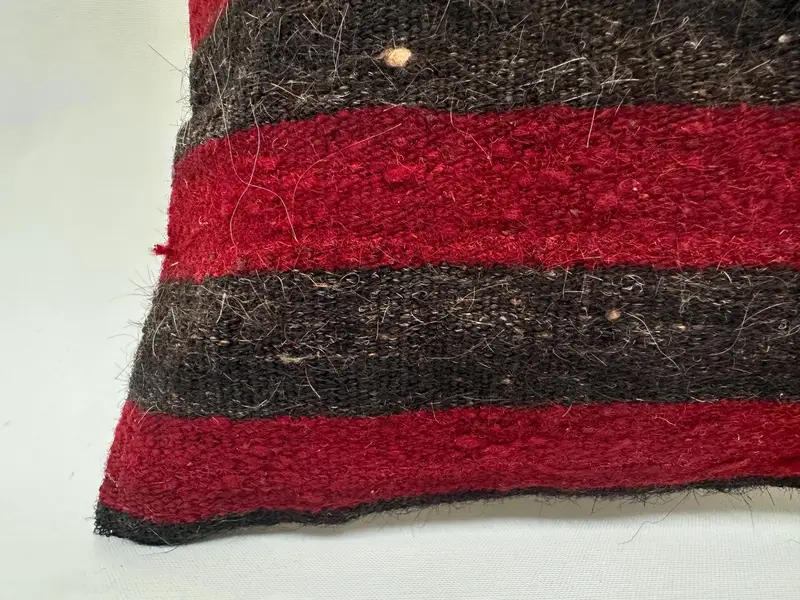 Handmade Kilim Cushion, Sofa Pillow Sham, Ottoman Pillow Sham, Cushion Case, Kilim Cushion Sham, Ethnical Kilim Rug Pillow, 14x14 Red Pillow Cover - 2
