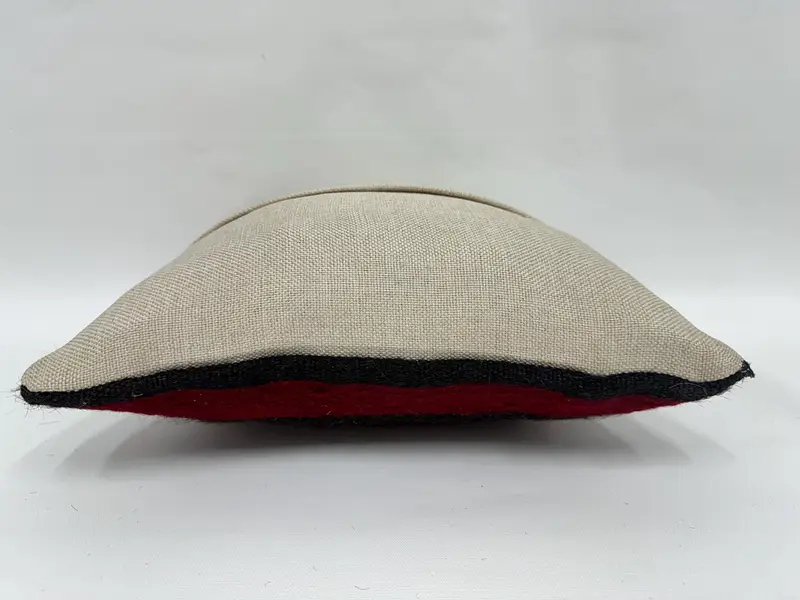 Handmade Kilim Cushion, Sofa Pillow Sham, Ottoman Pillow Sham, Cushion Case, Kilim Cushion Sham, Ethnical Kilim Rug Pillow, 14x14 Red Pillow Cover - 7