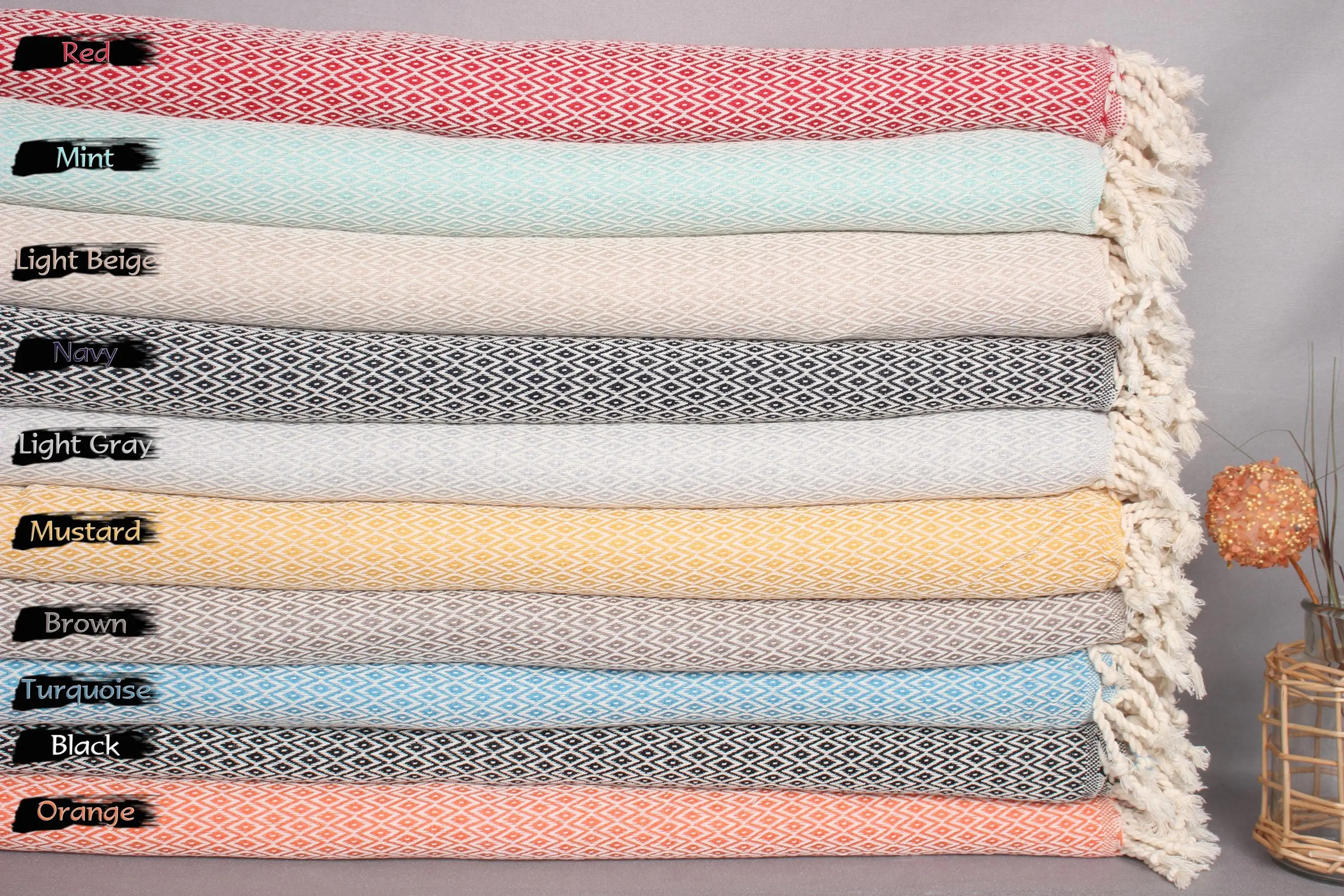 Housewarming Gift Custom Wedding Diamond Organic Cotton Plaid Blanket, 79x95 Inches - 1