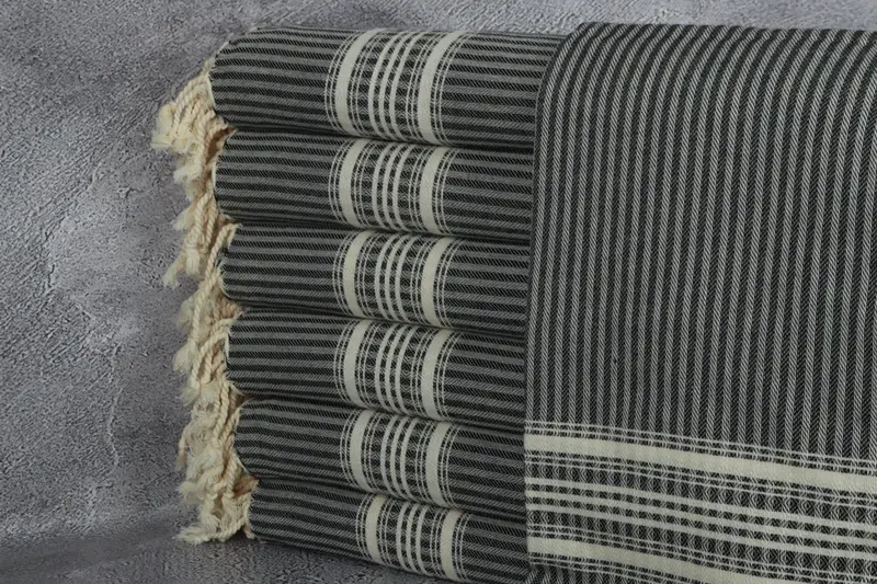 Bachelorette Party Items, Embroidered Turkish Towel, Wedding Favors, Bridesmaid Gifts, Home Decor Gifts, 68x38 Cotton Striped Towel, Halloween Gifts - 1