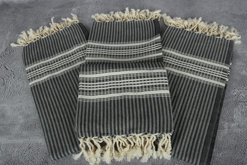 Bachelorette Party Items, Embroidered Turkish Towel, Wedding Favors, Bridesmaid Gifts, Home Decor Gifts, 68x38 Cotton Striped Towel, Halloween Gifts - 4