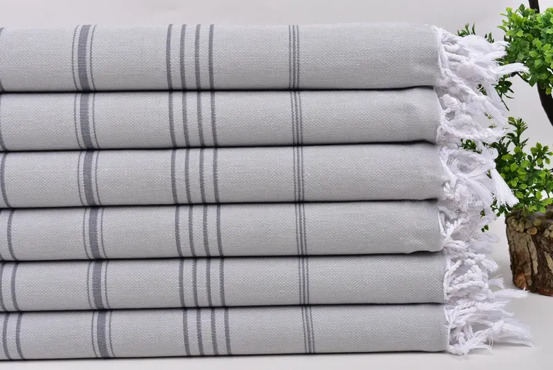 70x40綿の縞模様のタオル、砂に耐えるタオル、結婚式の好意、刺繍されたトルコのタオル、トルコのバスタオル、バチェロレットパーティーの好意ビーチ - 3