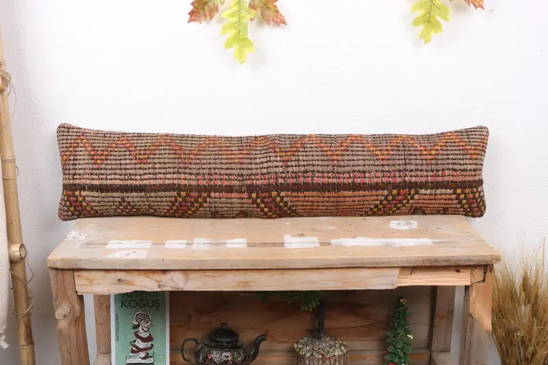 Gesticktes Südwestliches Kissen, 8x36 handgemachtes Wurfkissen