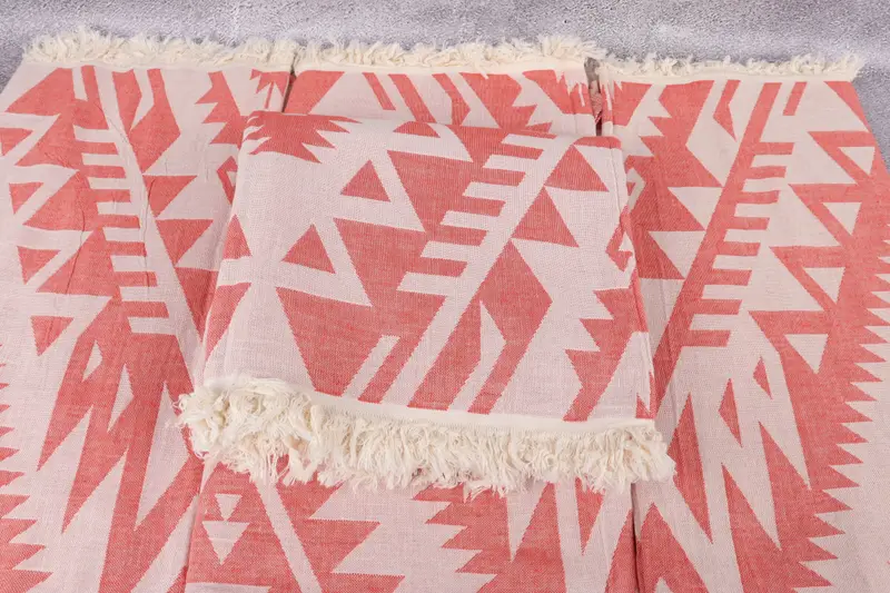 Custom Beach Towels, 76x40 Cotton Geometric Towel, Gift For Bride, Turkish bath towel, Gifts For Him, Spooky Bachelorette Party Favors, Hammam towel - 5